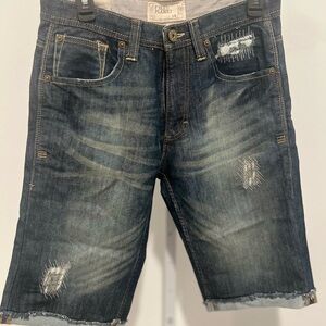 Free Planet Jean Shorts Men's 30 Blue Distressed / Color: JUDE/ Fit: Modern